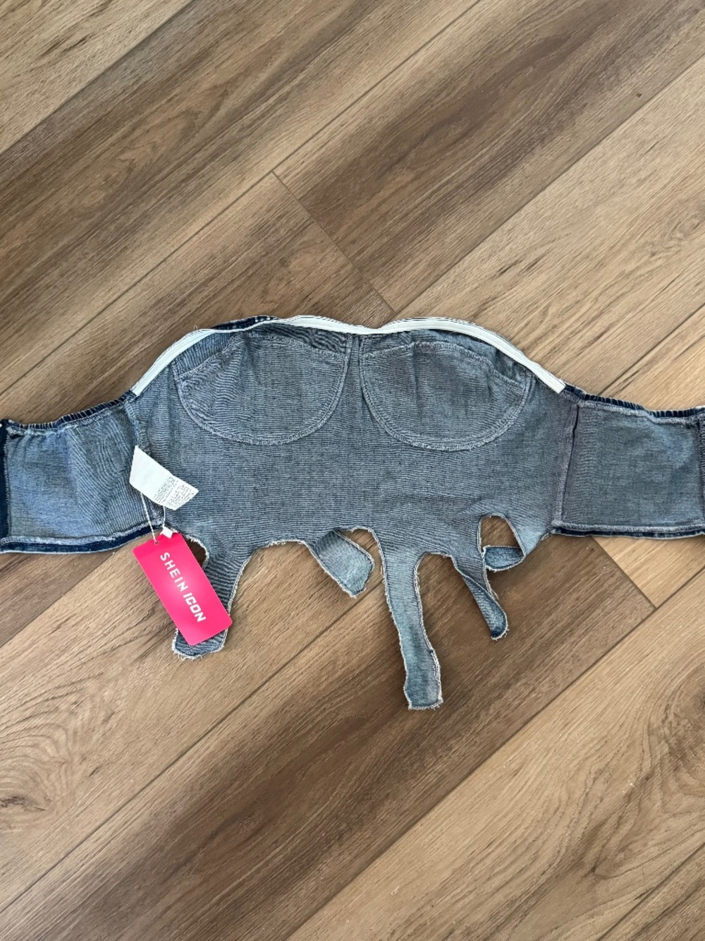 Drip crop top size medium demim new jeans